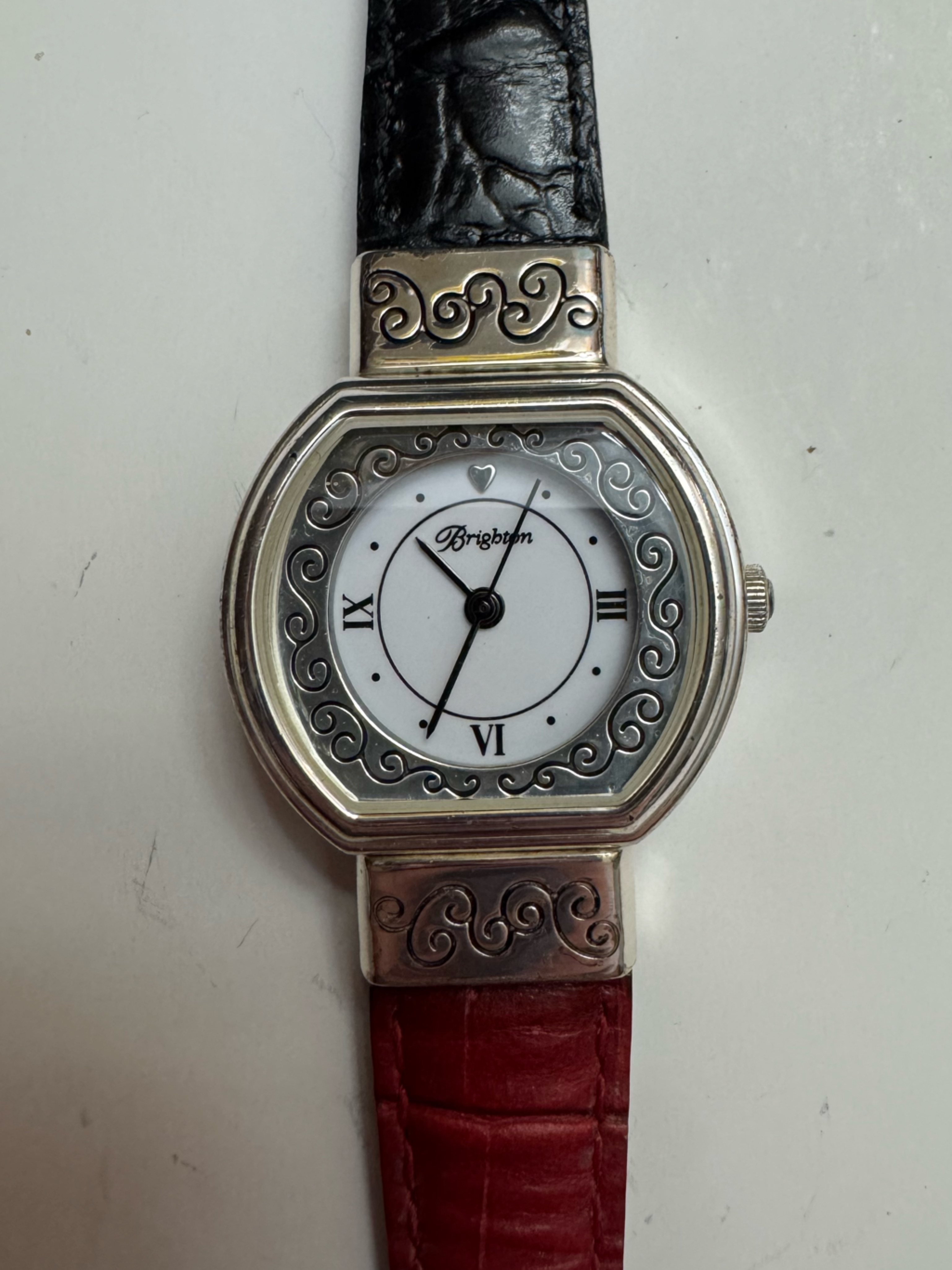 Brighton SilverTone Watch With Reversible Strap